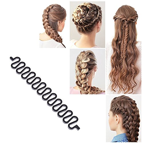1Pc Hair Braiding Tool Roller With Hook Magic Hair Twist Styling Bun Maker DIY Hair Style Accessories Black