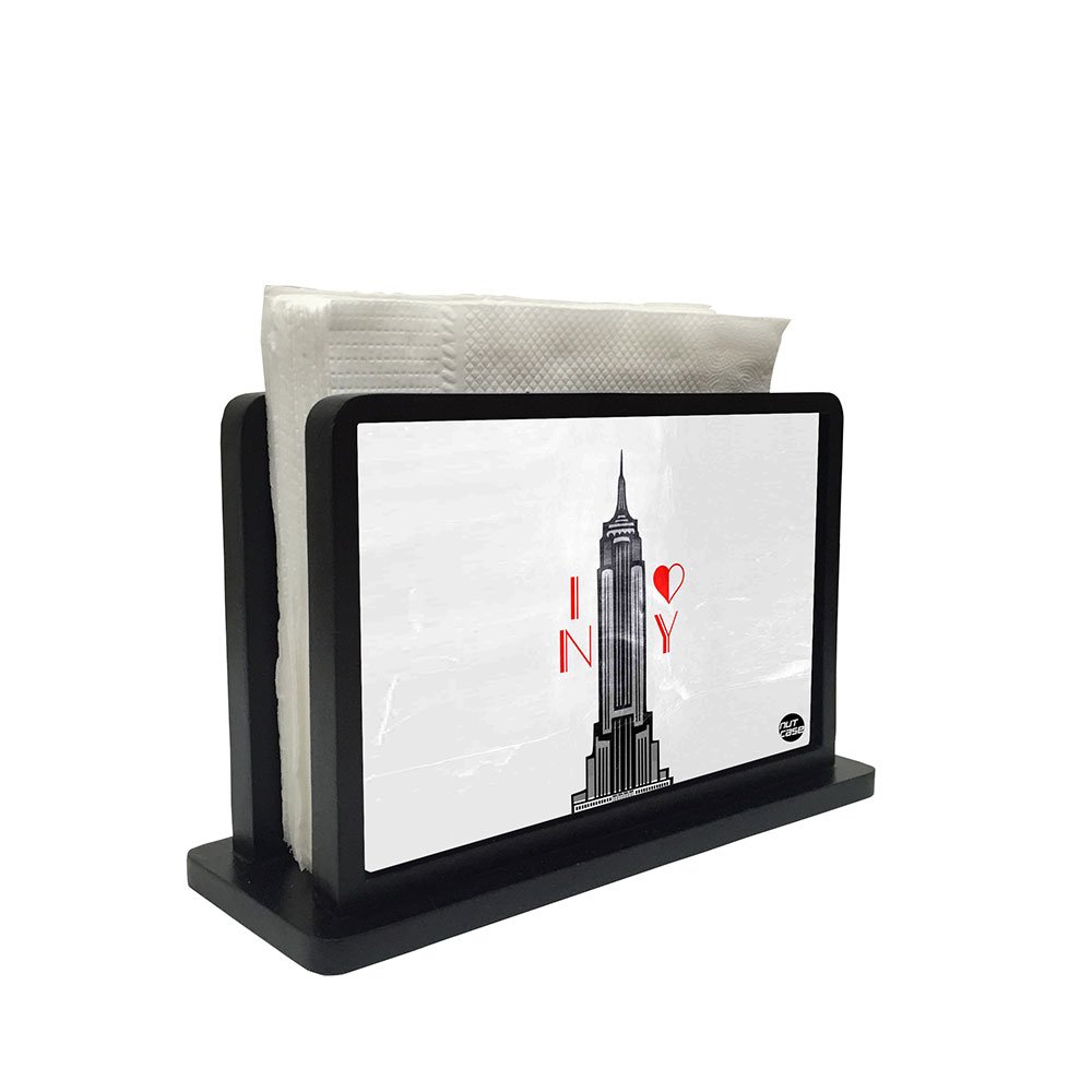 Nutcase Designer Tissue Holder for Dining Table Paper Napkin Holder Tissue Stand Rack Vertical Box Caddy for Kitchen Home - I Love My City
