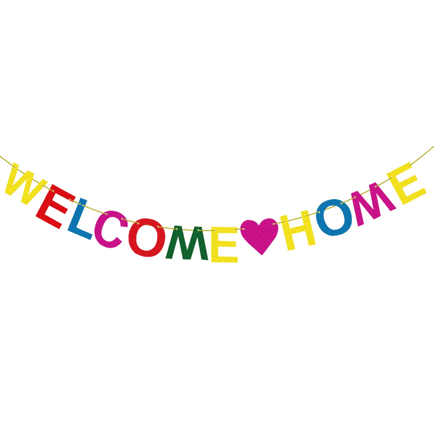 ALLY-MAGIC Welcome Home Decorations, Multicolor Welcome Home Banners Family Party Supplies Baby Shower Ramadan Party Y6-HOMELQ (Colour)