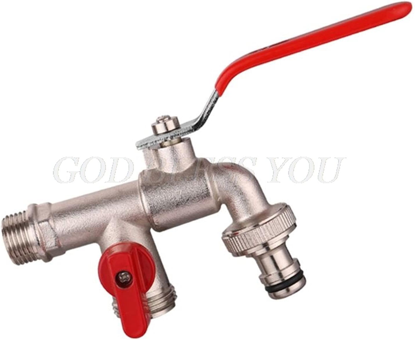 RTYUIE 90 Degree Double Valve Faucet Durable Brass Manual Adjustment Faucet, Suitable for Household Outdoor Gardening Tools, Easy to Install, and Smooth Water Flow : Patio, Lawn & Garden
