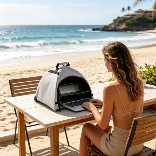 Parasol de portátil plegable, antirreflejo e impermeable para adultos 2