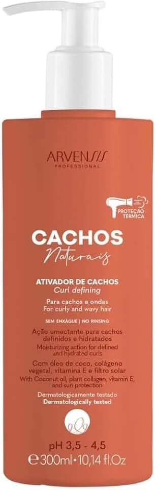 Ativador de Cachos Arvensis Cachos Naturais - Definição, Hidratação e Antifrizz para Cabelos Ondulados e Cacheados (2A a 3B) - 300ml