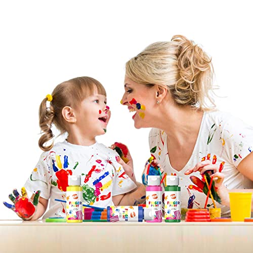 Early Learning Kids Paint Set Washable Finger Paint With Assorted Painting Brushes Sponges Portable Case For Kids Toddlers Drawing Gifts Age 3+ #TOP5