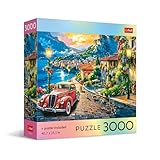 Trefl - Square Box - Italian Lakeside Town - 3000 Piece Jigsaw Puzzle Red 46
