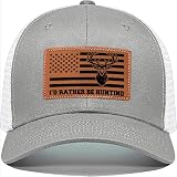 Hunting Hat Gifts for Men, Christmas, Fathers Day, Birthday Gift for Hunter, Outdoor Lover, Dad, Grandpa, Brother, Uncle, Hunting Trucker Gray Cap