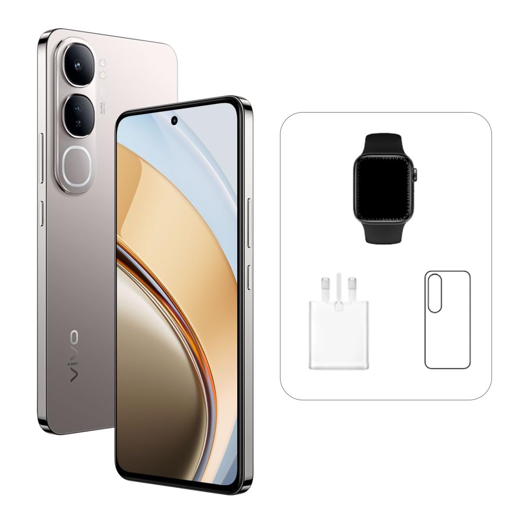 vivo V40 Lite 5G (Titanium Silver, 12GB RAM, 512GB) | 120Hz AMOLED Display | 32MP Selfie Camera | 5000mAh Battery | IP64 | Smartwatch, 24M Warranty, 15M Broken Screen Replacement – UAE Version