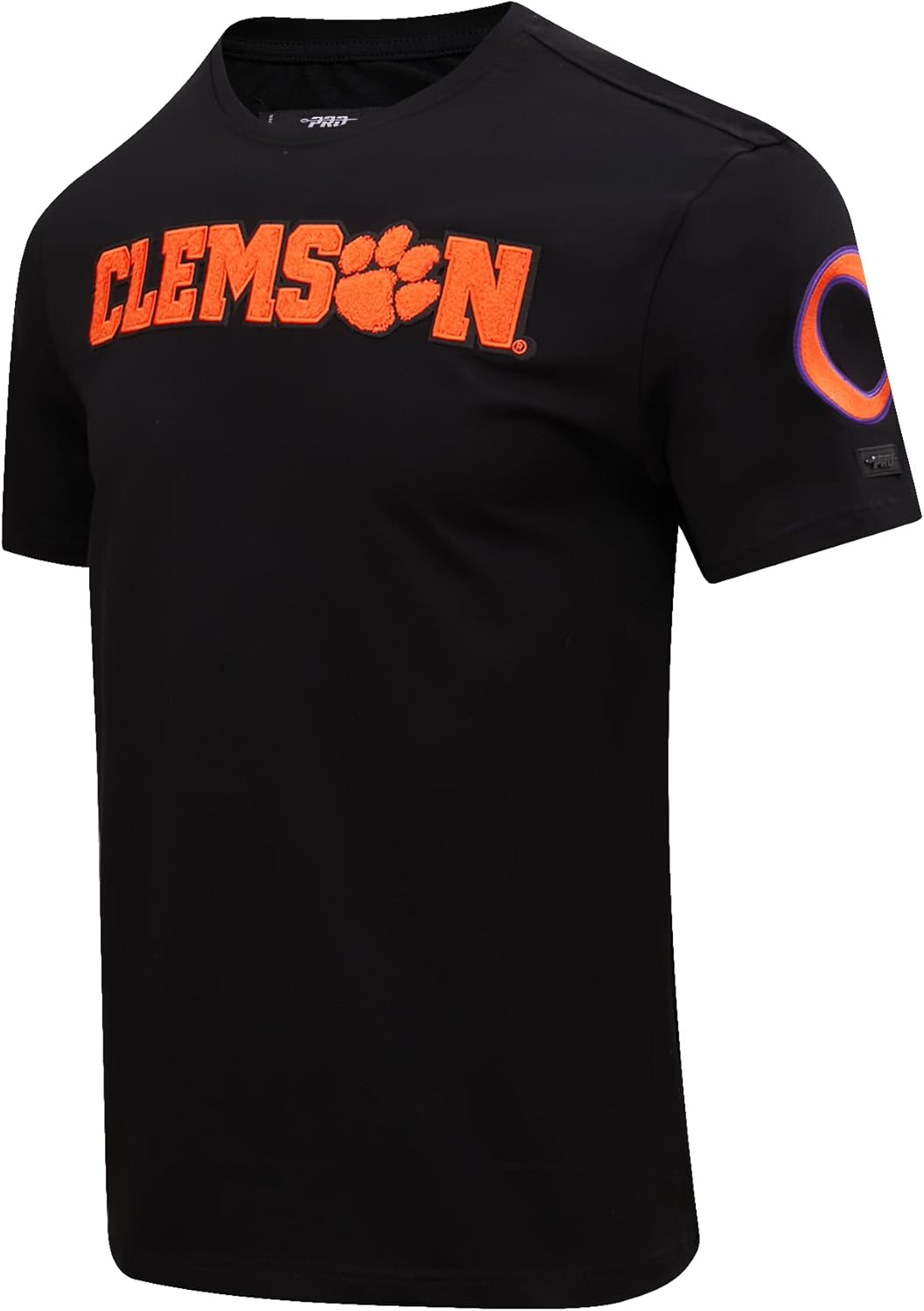 Pro Standard Mens Clemson University Classic Chenille Short Sleeve Tee Black L - Image 3