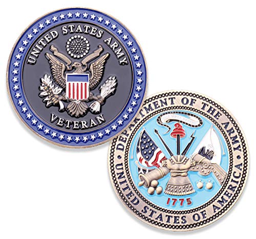 Coins For Anything, Inc Army Veteran Challenge Coin - US Army Military Collectible Challenge Coin - Officially Licensed & Designed by U.S. Military Veterans