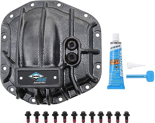 Spicer 10040651 Nodular Iron Rear Dana 44 and AdvanTEK Differential Cover Compatible with Select Wrangler JL - Gray