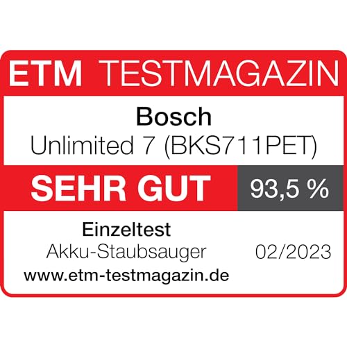 Bosch Akku-Staubsauger Unlimited 7, ProAnimal, kabellos, BKS711PET, Rot – Ansicht 2
