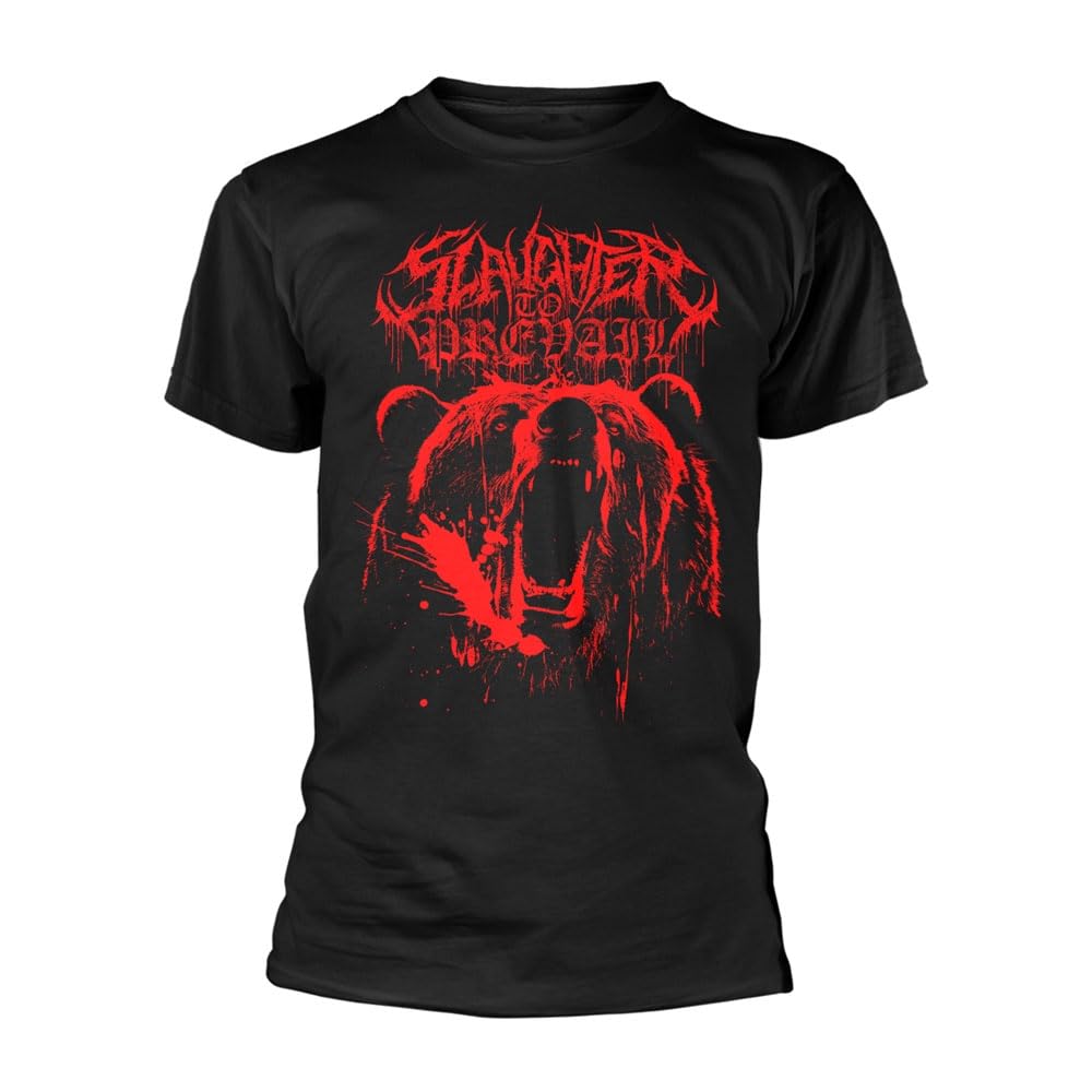 Plastic Head Slaughter to Prevail 'Grizzly' Black T-Shirt (UK, Alpha, S, Regular, Regular)