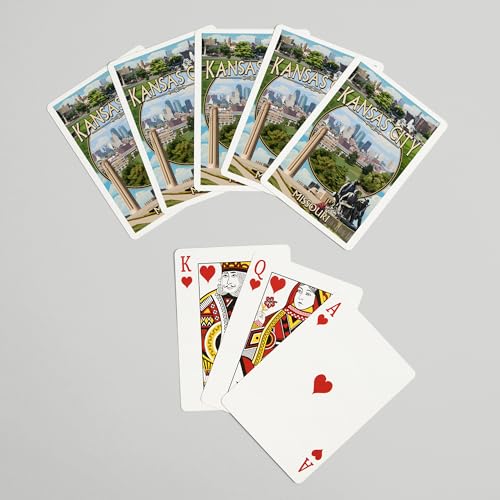 Lantern Press Kansas City Missouri Juego de 52 Cartas Poker miniatura 7