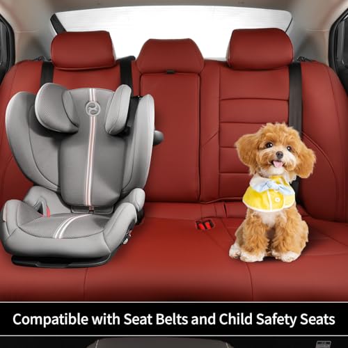 EKR Camry Seat Covers for Toyota Camry XSE,XLE 2025 2026 Waterproof Leather Car Seat Cover Full Set for Trucks SUV-Faux Leather (Burgundy) by EKR - Image 6
