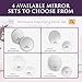 MIRRORVANA 20X & 15X Magnifying Mirror Set with 3 Suction Cups Each - Compact & Travel Ready Mirror for Makeup - Sizes: 6