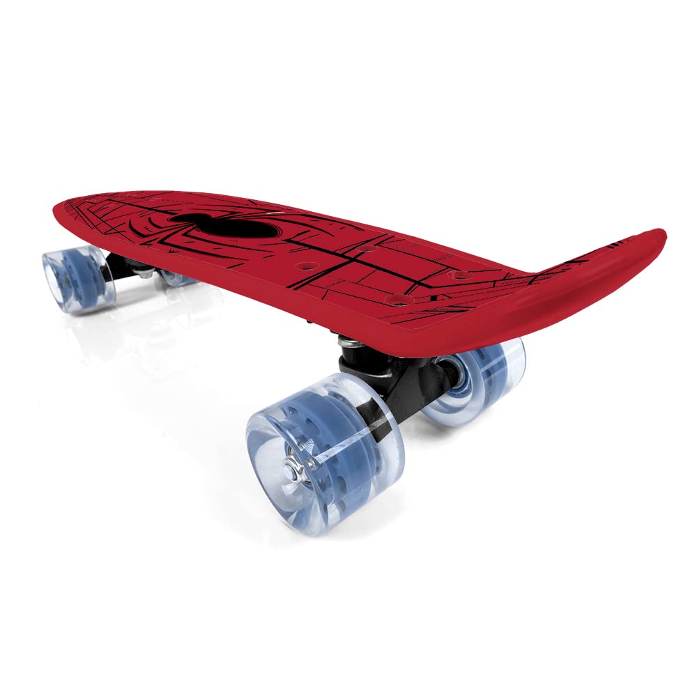 Penny 9969 Skateboard Spiderman avec axe en Aluminium 55 x 14,5 x 9,5/13 cm