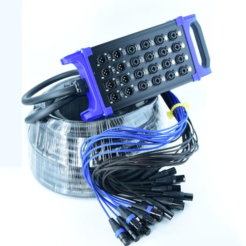Arklove 16 Send Female 8 Return Male 24-Channel Low Profil XLR 1/4