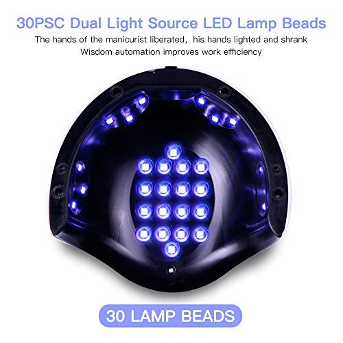 image for WEVILI LED UV Nail Lamp, 90W Professional Nail Dryer for Gel Polish, Q