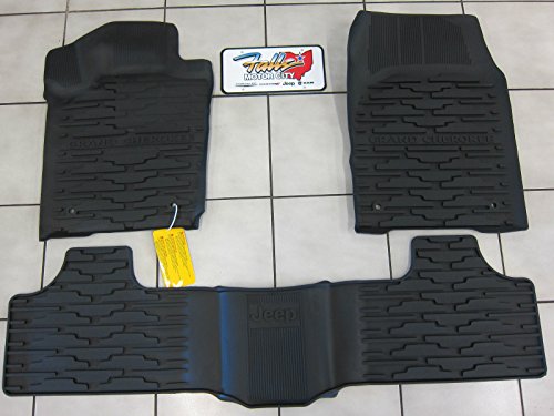 2013-2015 Jeep Grand Cherokee Rubber Slush Floor Mats And Cargo Tray Liner Set #TOP1