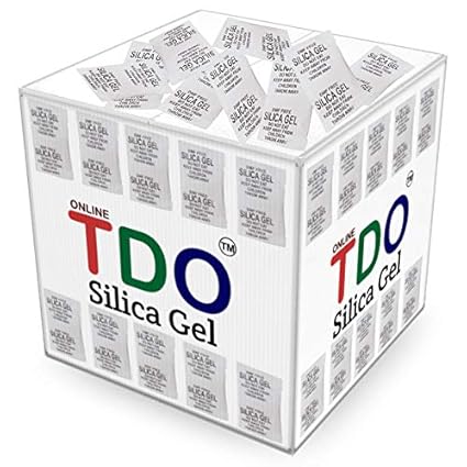 TDO Silica Gel Pack Moisture absorbents Dehumidifier Silica Gel Bags for Moisture, Room, Cupboard, Kitchen, Shoe,Wardrobe,Etc.(1Gram Pouch 50 Pcs)