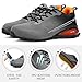 SKOKOD Steel Toe Shoes for Men Composite Work Shoes Comfortable Puncture Proof Lightweight Indestructible Sneakers（Grey Size 9 Wide）