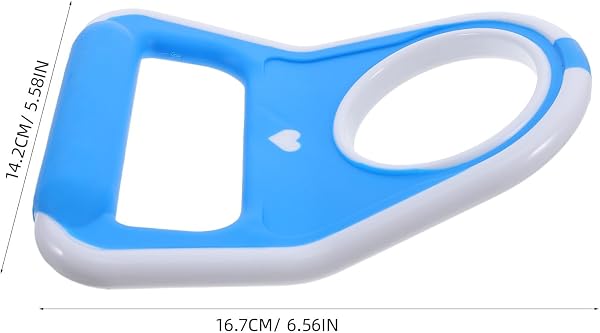 QUMIIRITY Elevadores de Portabotellas de Agua 2 Unidades, Asas Ergonómicas de Plástico Azul y Blanco, Antideslizantes para Transporte Fácil en Hogar y Oficina, Soporte para Botellones - 2