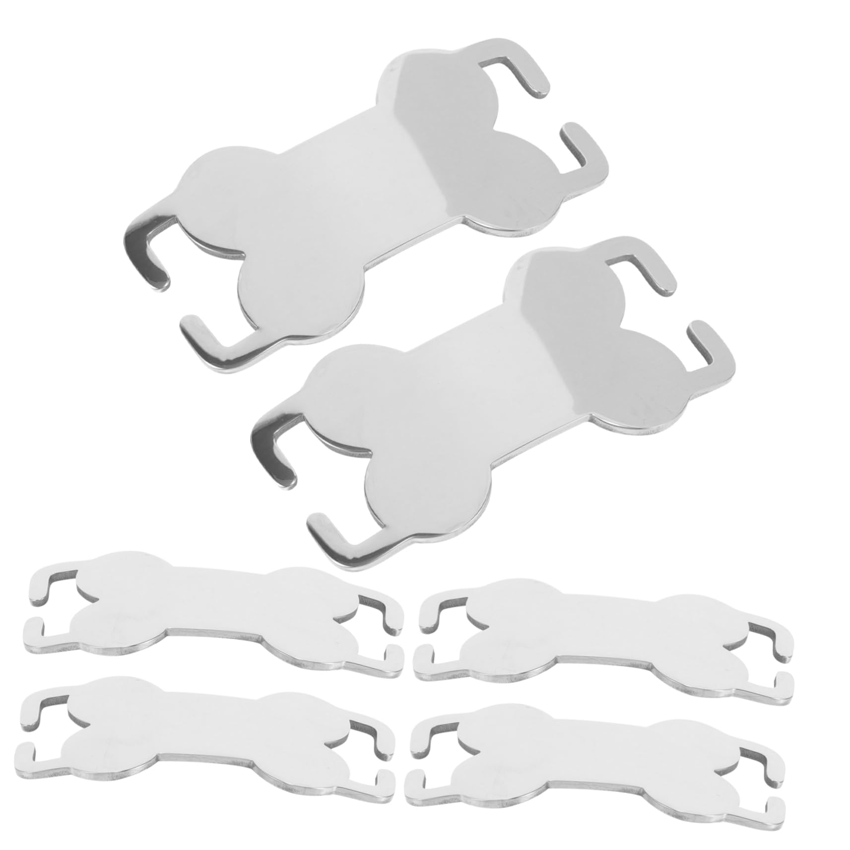 Happyyami 5 Juegos Etiqueta De Perro Mascota Etiquetas De Identificación Para Perros Etiquetas De Perro En Etiqueta De Nombre Del Collar De Perro Silver Acero Inoxidable 6 Piezas * 5