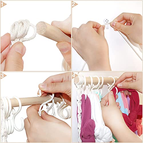 Drgacpge Baby Girl Hair Accessories Hair Clip Headband Hairband Hanging Storage Rack, Pure Hand-Woven Storage Rack, Bohemian Home Wall Decor Style #TOP5