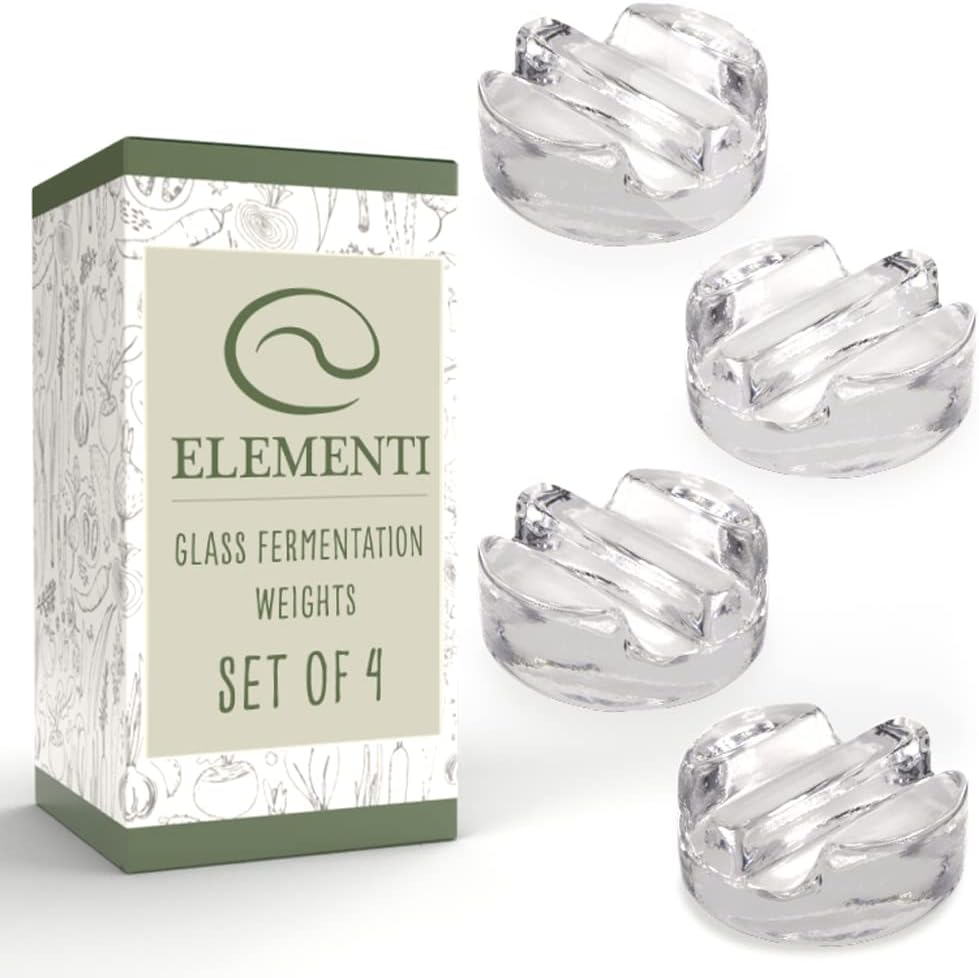 Elementi Fermentation Weight Set of 4 Glass Fermentation