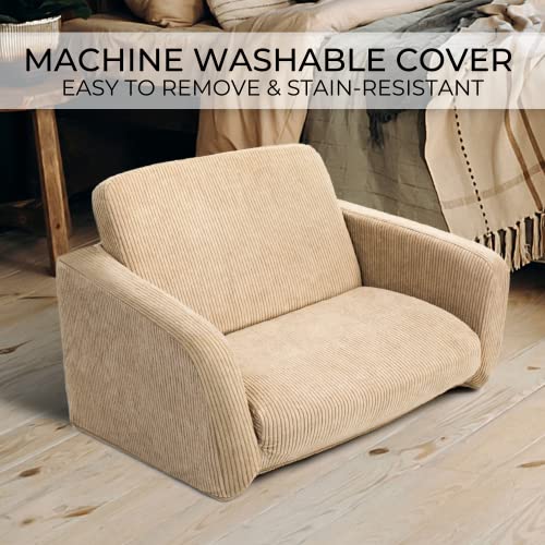 Zicoto Stylish Kids Chair For Toddlers - Sturdy Flip Out Couch That Creates A Comfortable And Fun Seat For Your Baby Girl Or Boy To Relax On - Modern Mini Sofa That Fits Nicely With Any Decor #TOP4