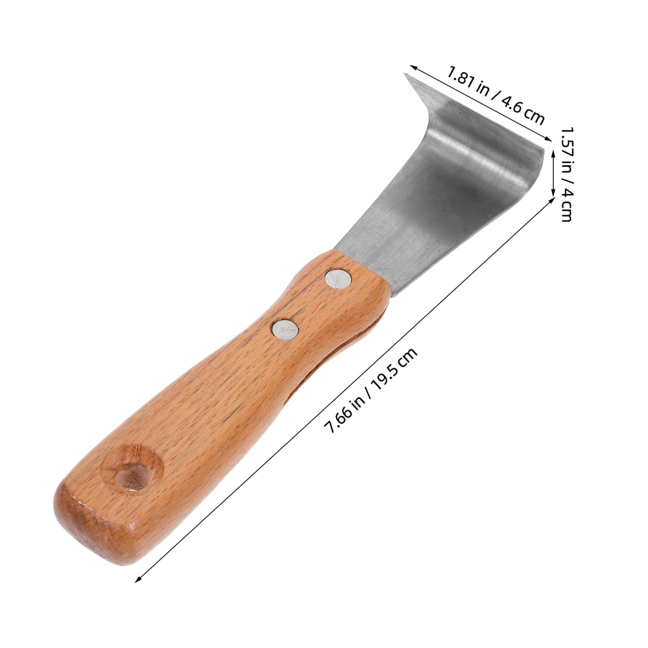 Toyvian Pelador de cortezas con mango de madera, herramienta manual de descorteza para árboles de jardín, inoxidable, duradero, eliminación eficaz de corteza de árbol perezoso, salud del árbol