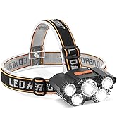 Torcia Frontale A LED Ricaricabile Con Sensore Di Movimento, 7 Modalità, Impermeabile IPX4, Regolabile 230°, Luci Bianche/rosse, Per Corsa E Campeggio