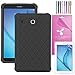 Galaxy Tab E 8.0 Case, EpicGadget(TM) Diamond Grid Silicone Rubber Gel Cover Case with Full Protection For T377/T375 Samsung Galaxy Tab E 8.0" Tablet + Galaxy Tab E 8 inch Screen Protector (Black)