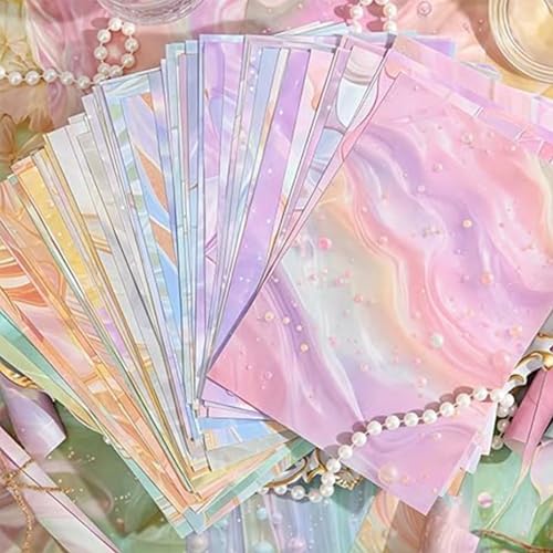 Papier de scrapbooking perlé vintage, matériel de scrapbooking floral pour fournitures de journal - 5