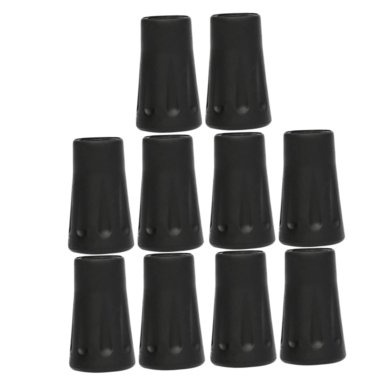 IWOWHERO 10pcs Walking Sticks Tips Replacement Trekking Poles Boot Tips Black Crutch Accessories Walking Stick Tips Rubber