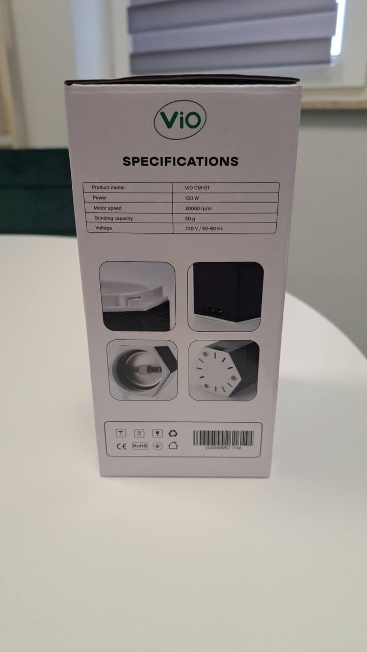 Elektryczny młynek do kawy 150 W ViO CM-01 - Kompaktowy młynek kuchenny - Łatwy w czyszczeniu