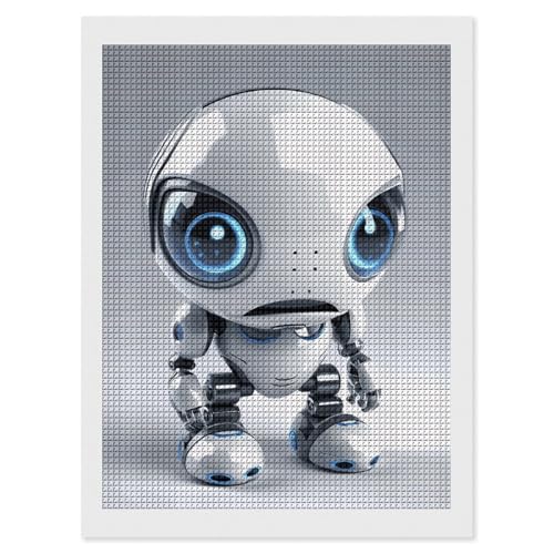 Kit peinture diamant robot FodPand 30x40 cm avec strass carrés pour débutant