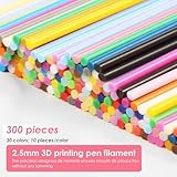 3D Pen Filament Refill for 3Doodler Start + 2.5mm Low Temperature PCL 3D Printing Filament Refills 30 Bright Colors Printer Pen Refill for Children, Students, Friends Birthdays (300Pcs) - Image 7