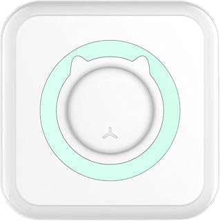 QYEW Mini Printer, Portable Pocket Label Printer, Bluetooths Wireless Printer Compatible with iOS & for Printing Student Notes, Journal, List, Memo