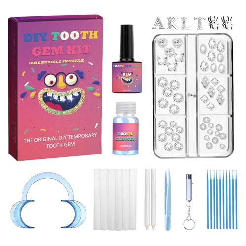 Image of Tseriact DIY Teeth Gem Kit,Crystals Jewelry Teeth Kit,Fashionable Set with Shiny Crystals for Teeth,for Festival /Hoilday /Daily