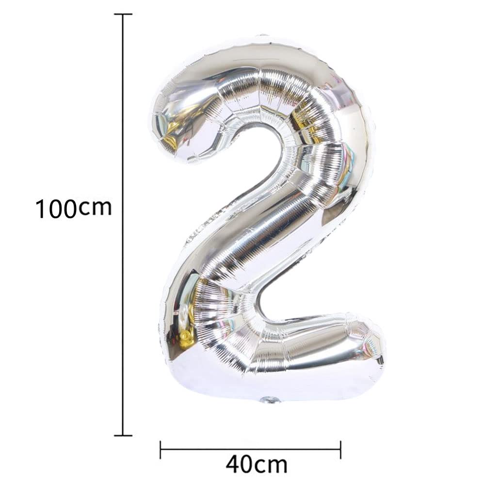 Ballon-Set Zum 12. Geburtstag – 17 Folienballons Inkl. Zahl 12 & Happy Birthday-Banner, Silber, Für Jungen & Mädchen