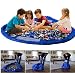 Produktbild Dreamhigh Direct Aufräumsack Spieldecke Speicher Tasche Aufbewahrung Beutel Spielzeugaufbewahrung XL, Nylon, Multicolored with Blue, 150x150 cm, Vakuumversiegelt, Mit Fächern, Kordelzug
