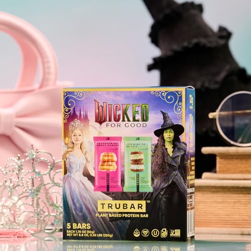 Image of TRUBAR inchWicked inch Vegan Protein Bar Variety Pack - It's Mint to Be Chip & Daydreaming About Donuts, Plant Based, Gluten Free, Dairy Free, No Sugar Alcohols, 12g Protein, 11g Fiber, Healthy Snack Bars, 15 count