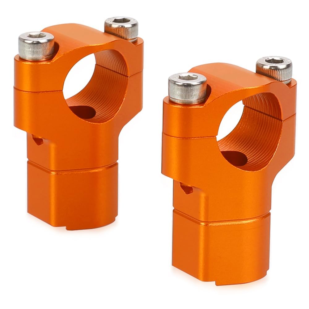 2pcs Moto Supporto Manubrio Riser Universale per DUKE 690 SMC Enduro 790 890 Adventure/R 125-530 SX/SXF/XC/XCF/XCW/EXC/EXCF-Arancione