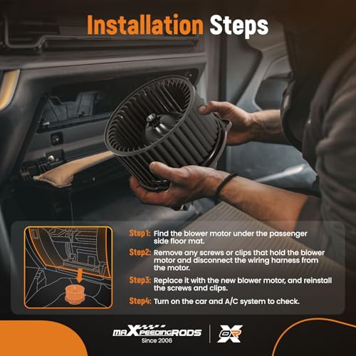 Image of maXpeedingrods 700345 HVAC Heater Fan Blower Motor w /Wheel Fit for Hyundai Ioniq Electric /Hybrid 2017-2019 Plug-in Hybrid 2018-2019; for Kia Forte 2019-2022 NIRO Hybrid 2017-2019# 97113G2000 PM4691