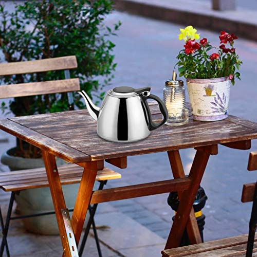 HEMOTON Chaleira De Aço Inoxidável Chaleira de Chá de Assobio Bule Fogão De Mesa Fogão Cozinha Bule