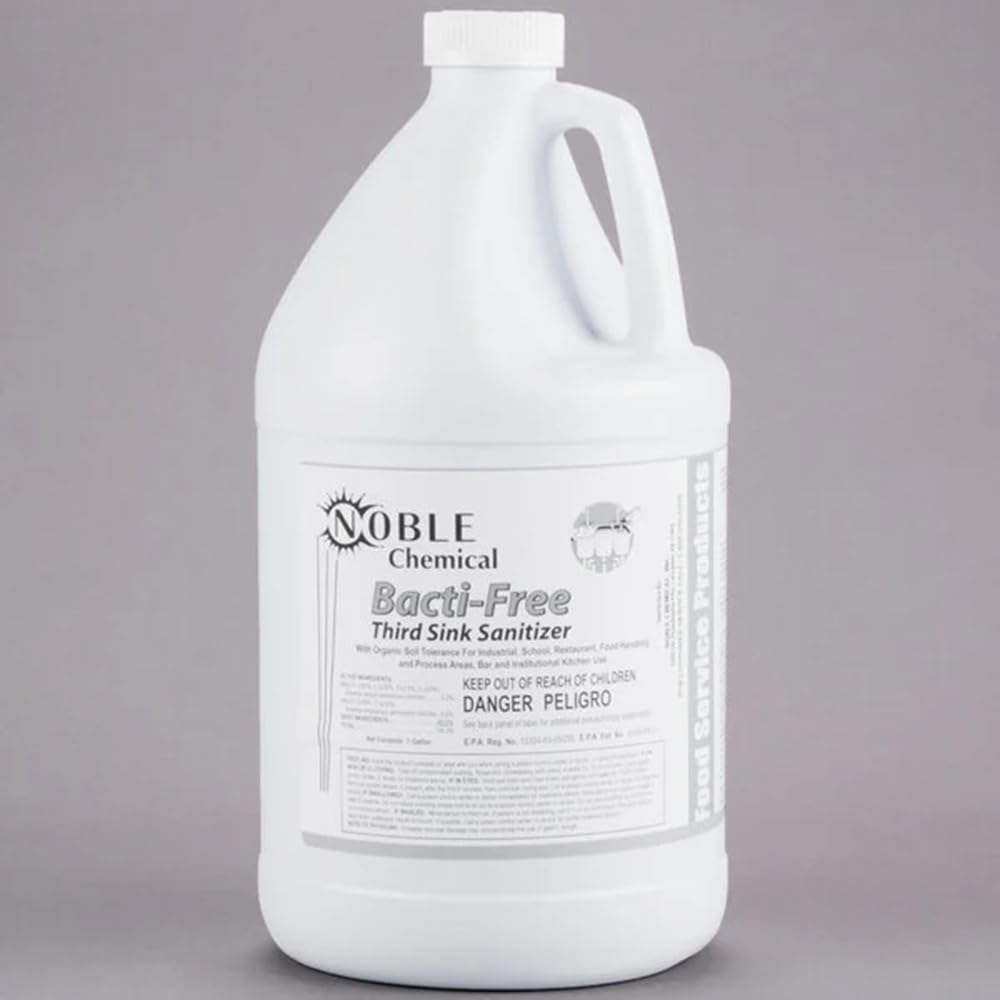 Glownary Bacti-Free Third Sink Sanitizer, 1 Gallon Concentrated Formula, 128 oz, 4 per Case
