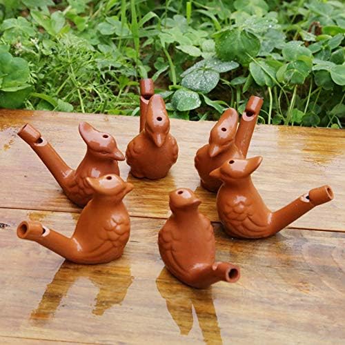 Crafts India® Handcrafted Clay Bird Water Whistle Dolls/Toys- 6