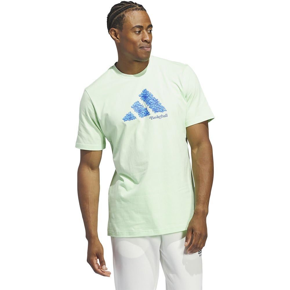 adidas Men's Court Therapy Graphic Tee, semi Green Spark, L