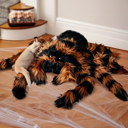 mikamax Riesige Vogelspinne Plüsch XXL – Giant Tarantula Plush, Kuscheltier Spinne, 85 cm