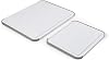 KitchenAid Classic Nonslip 2-Piece Plastic Cutting Board Set with Perimeter Trench and Non Slip Edges, 2-Piece Kitchen Chopping Boards, Dishwasher-Safe, White and Gray
